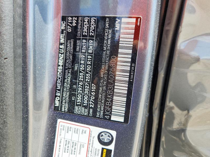 Aukcja sprzedaży 2020 Mercedes-benz Gle, vin: 4JGFB4KB3LA075800, numer aukcji: 50710776