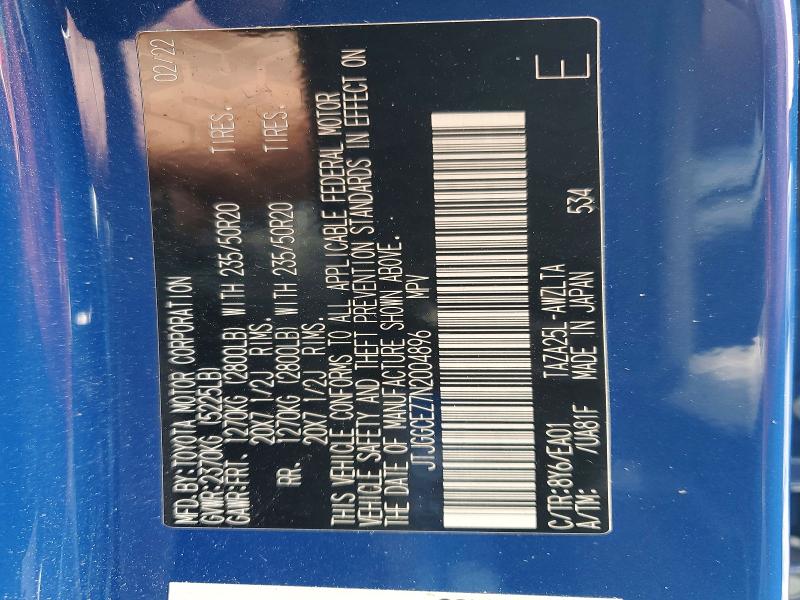 51503286 :رقم المزاد ، JTJGGCEZ7N2004896 vin ، 2022 Lexus Nx مزاد بيع