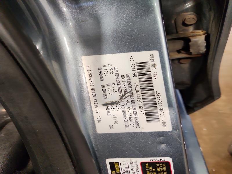 2013 Mazda 3 მანქანა იყიდება აუქციონზე, vin: JM1BL1U87D1707974, აუქციონის ნომერი: 49101346
