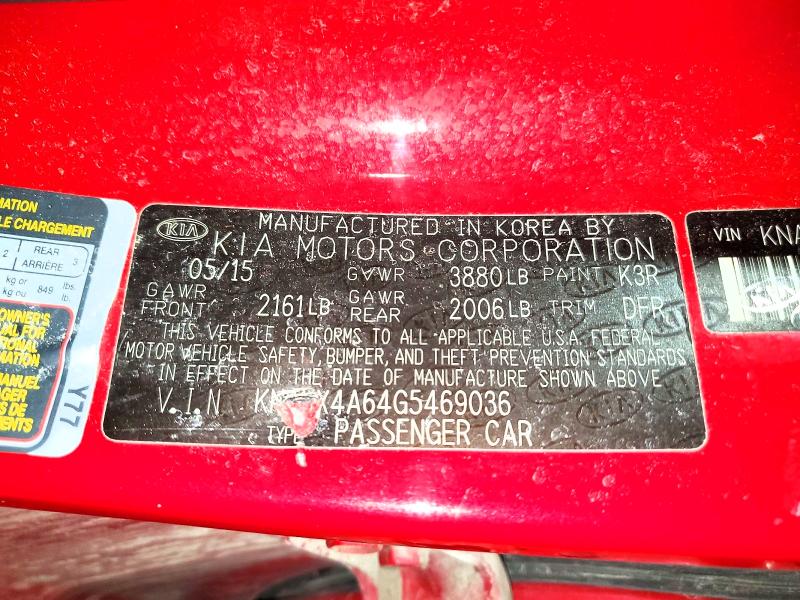 51669666 :رقم المزاد ، KNAFX4A64G5469036 vin ، 2016 Kia Forte مزاد بيع