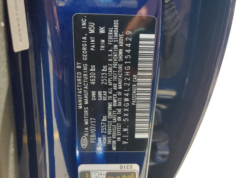 Продажа на аукционе авто 2017 Kia Optima, vin: 5XXGW4L22HG154429, номер лота: 50996476