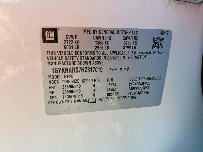 Aukcja sprzedaży 2017 Cadillac Xt5, vin: 1GYKNARS7HZ317019, numer aukcji: 49080656