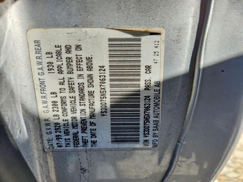 Продажа на аукционе авто 1999 Saab 9-3, vin: YS3DD75N5X7063124, номер лота: 48544276