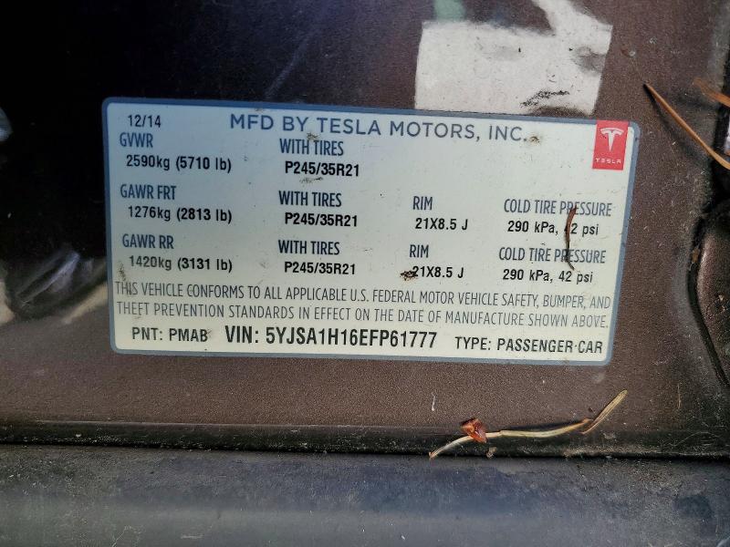 Aukcja sprzedaży 2014 Tesla Model S, vin: 5YJSA1H16EFP61777, numer aukcji: 51380196