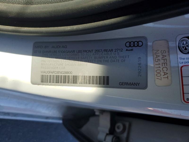 Продажа на аукционе авто 2014 Audi A6, vin: WAUGFAFC0EN028800, номер лота: 48708376