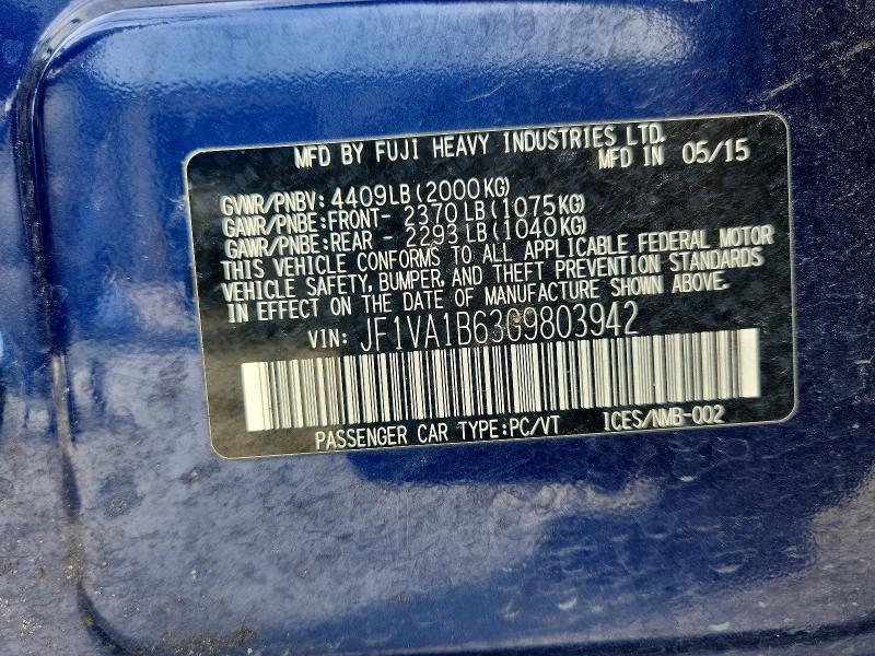 Aukcja sprzedaży 2016 Subaru Wrx, vin: JF1VA1B63G9803942, numer aukcji: 48477976