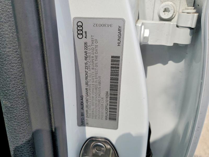 Продажа на аукционе авто 2018 Audi A3, vin: WAUAUGFF0J1016284, номер лота: 50994826