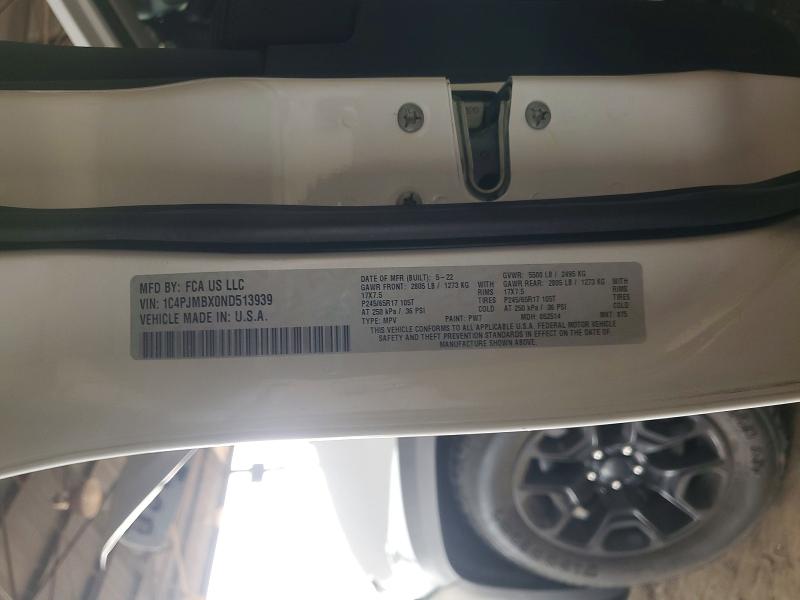 48844876 :رقم المزاد ، 1C4PJMBX0ND513939 vin ، 2022 Jeep Cherokee مزاد بيع