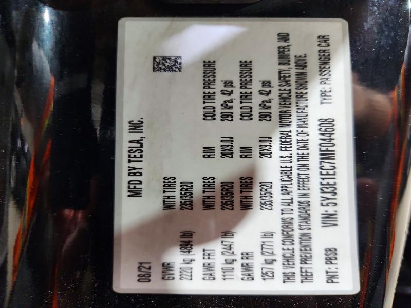 Продажа на аукционе авто 2021 Tesla Model 3, vin: 5YJ3E1EC7MF044608, номер лота: 51854426
