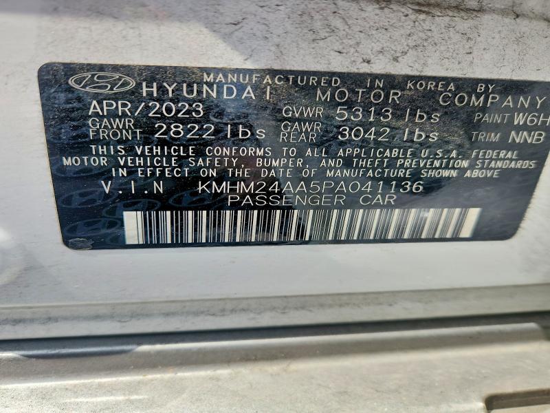50338576 :رقم المزاد ، KMHM24AA5PA041136 vin ، 2023 Hyundai Ioniq 6 مزاد بيع