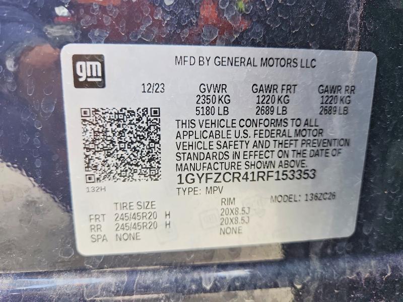 Продаж на аукціоні авто 2024 Cadillac Xt4, vin: 1GYFZCR41RF153353, номер лоту: 48992536