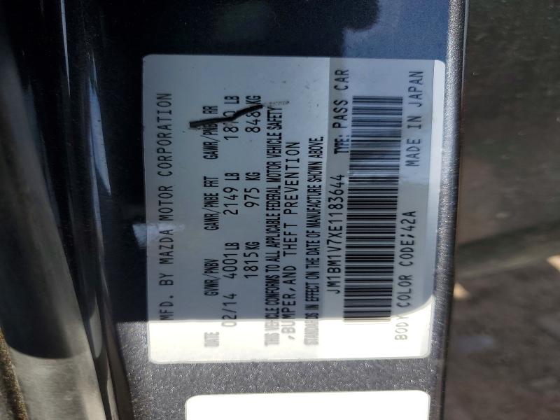 Aukcja sprzedaży 2014 Mazda 3, vin: JM1BM1V7XE1183644, numer aukcji: 50087786