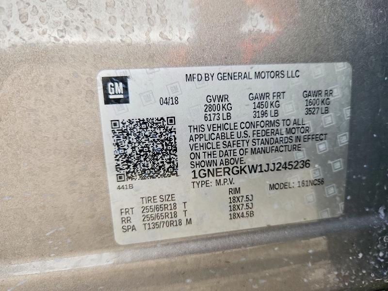 Продажа на аукционе авто 2018 Chevrolet Traverse, vin: 1GNERGKW1JJ245236, номер лота: 49324866