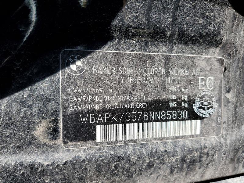 2011 Bmw 328 მანქანა იყიდება აუქციონზე, vin: WBAPK7G57BNN85830, აუქციონის ნომერი: 51814796