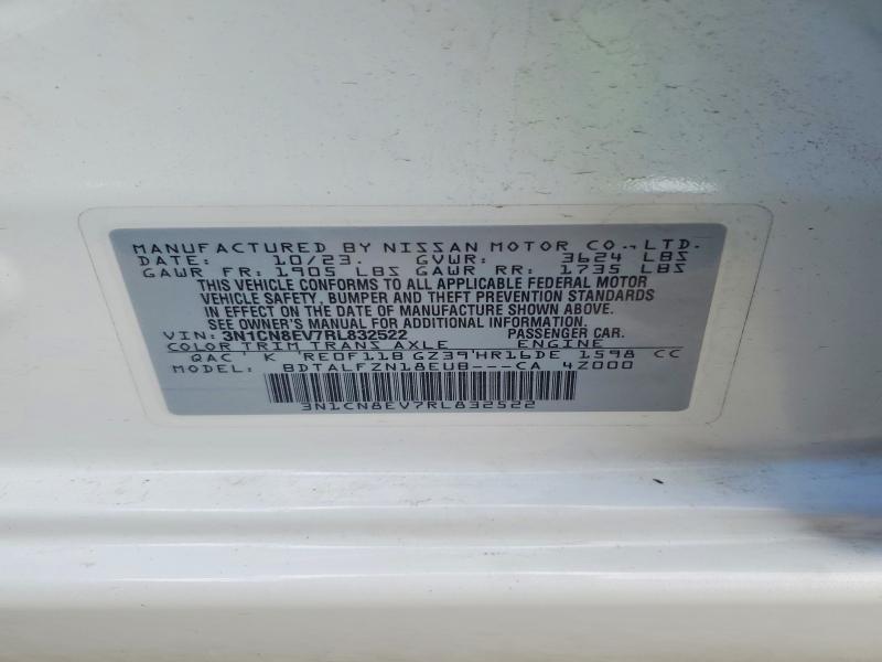 Aukcja sprzedaży 2024 Nissan Versa, vin: 3N1CN8EV7RL832522, numer aukcji: 49378046
