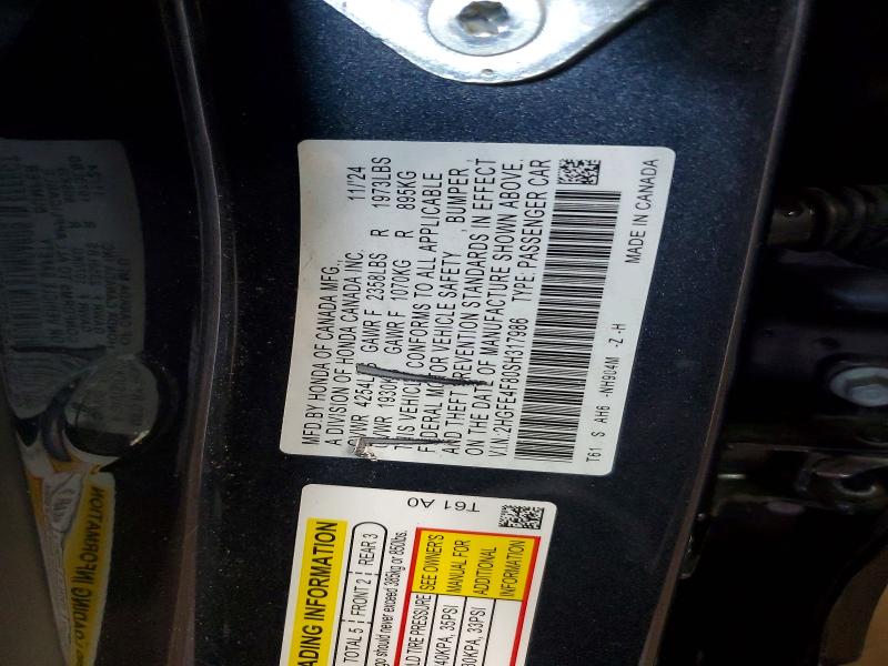 Продажа на аукционе авто 2025 Honda Civic, vin: 2HGFE4F80SH317986, номер лота: 49018136