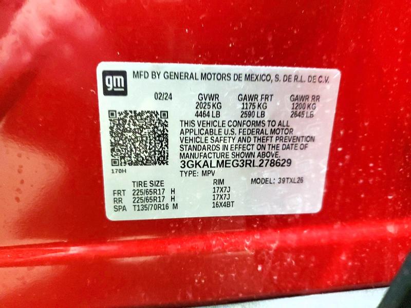Aukcja sprzedaży 2024 Gmc Terrain, vin: 3GKALMEG3RL278629, numer aukcji: 48456046