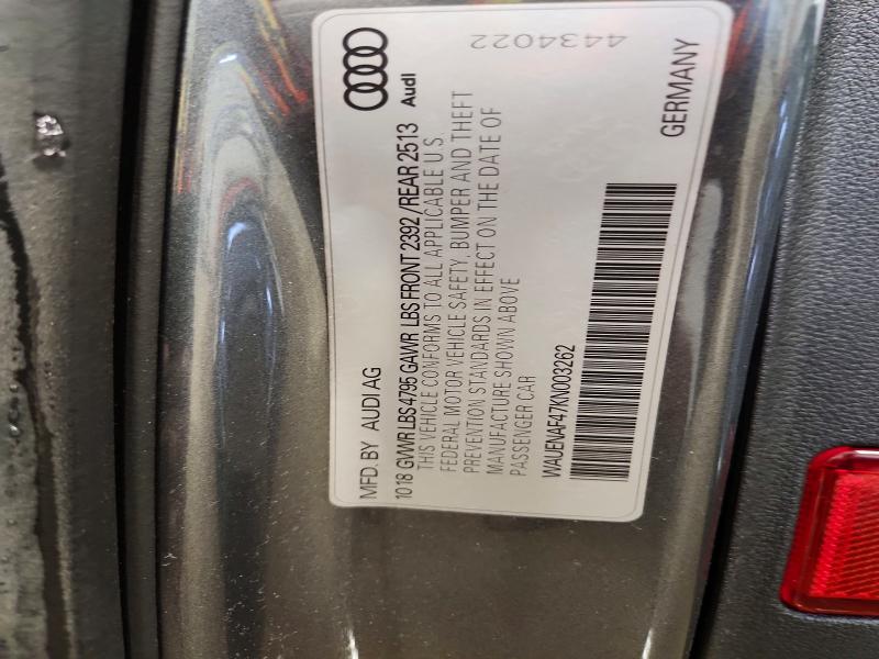 Aukcja sprzedaży 2019 Audi A4, vin: WAUENAF47KN003262, numer aukcji: 50595866