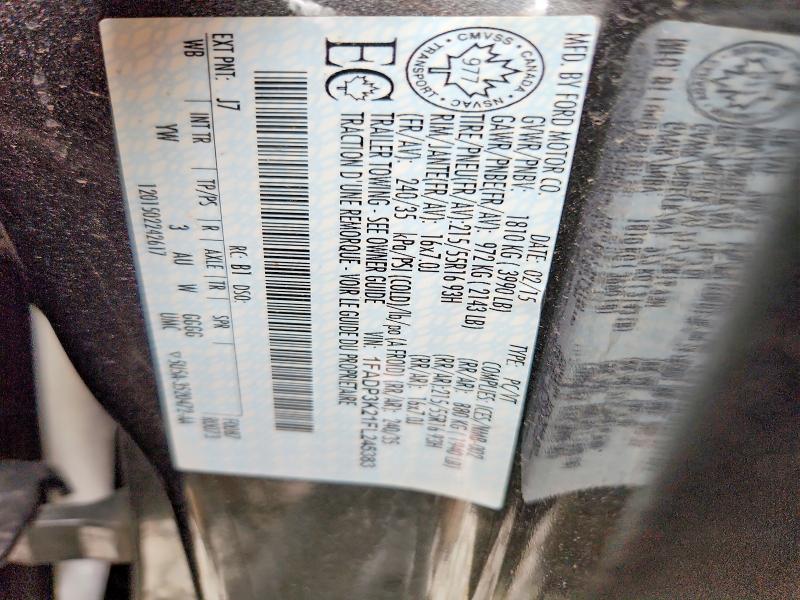 2015 Ford Focus მანქანა იყიდება აუქციონზე, vin: 1FADP3K21FL245383, აუქციონის ნომერი: 48455366