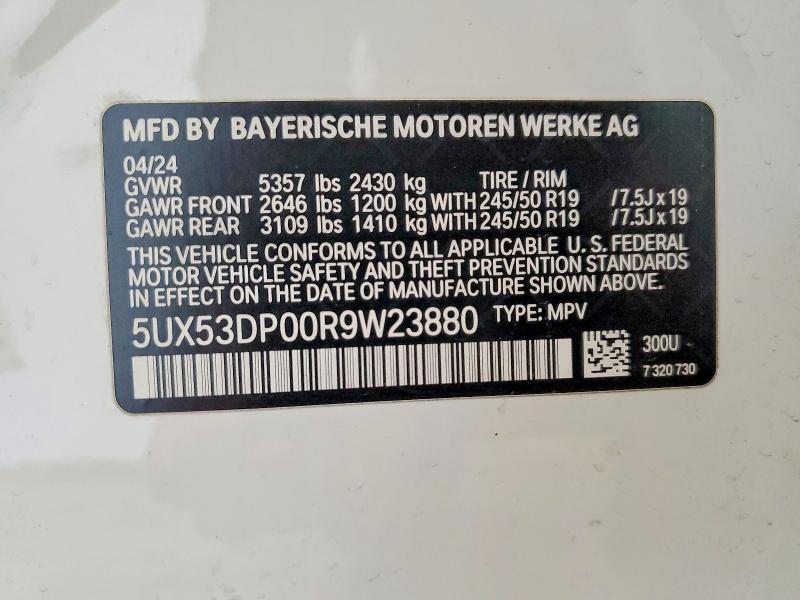 Продажа на аукционе авто 2024 Bmw X3, vin: 5UX53DP00R9W23880, номер лота: 48616676