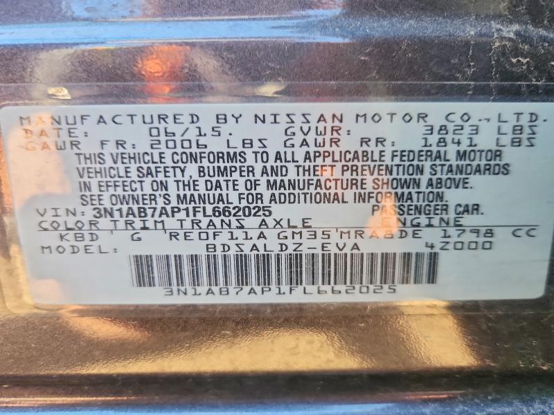 Aukcja sprzedaży 2015 Nissan Sentra, vin: 3N1AB7AP1FL662025, numer aukcji: 49323986