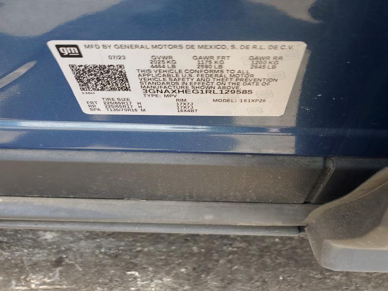 Продаж на аукціоні авто 2024 Chevrolet Equinox, vin: 3GNAXHEG1RL129585, номер лоту: 52072916