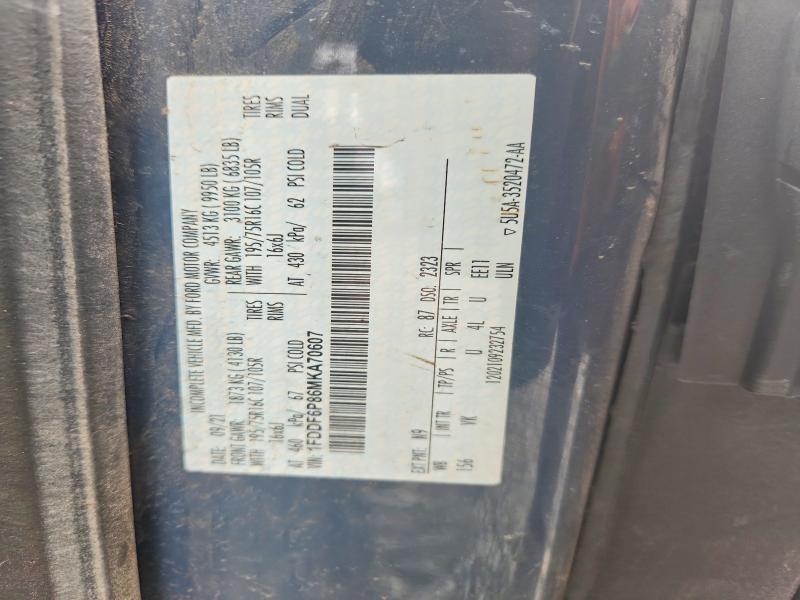 Продаж на аукціоні авто 2021 Ford Transit, vin: 1FDDF6P86MKA70607, номер лоту: 50575456