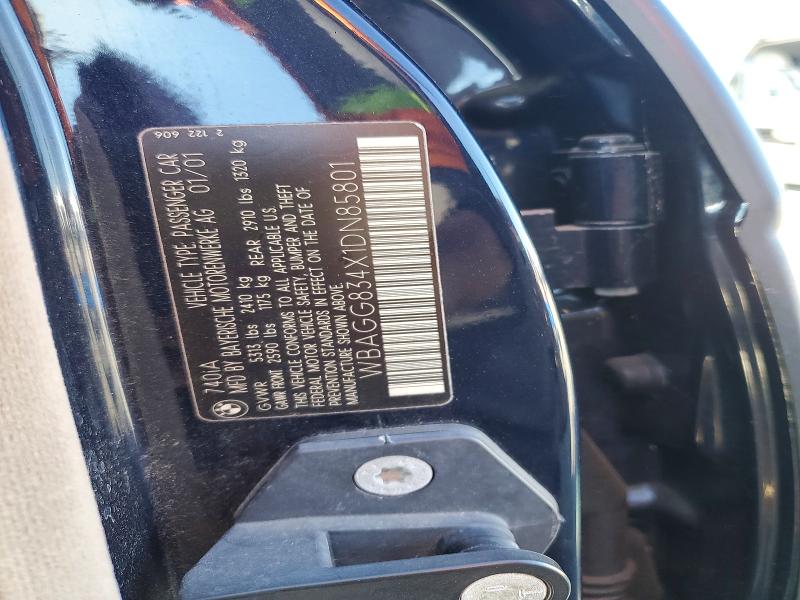 Продажа на аукционе авто 2001 Bmw 740, vin: WBAGG834X1DN85801, номер лота: 49321586