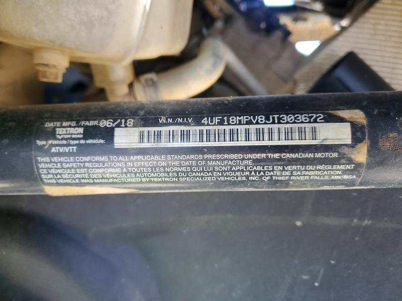 51435886 :رقم المزاد ، 4UF18MPV8JT303672 vin ، 2018 Arctic Cat Wildcat مزاد بيع