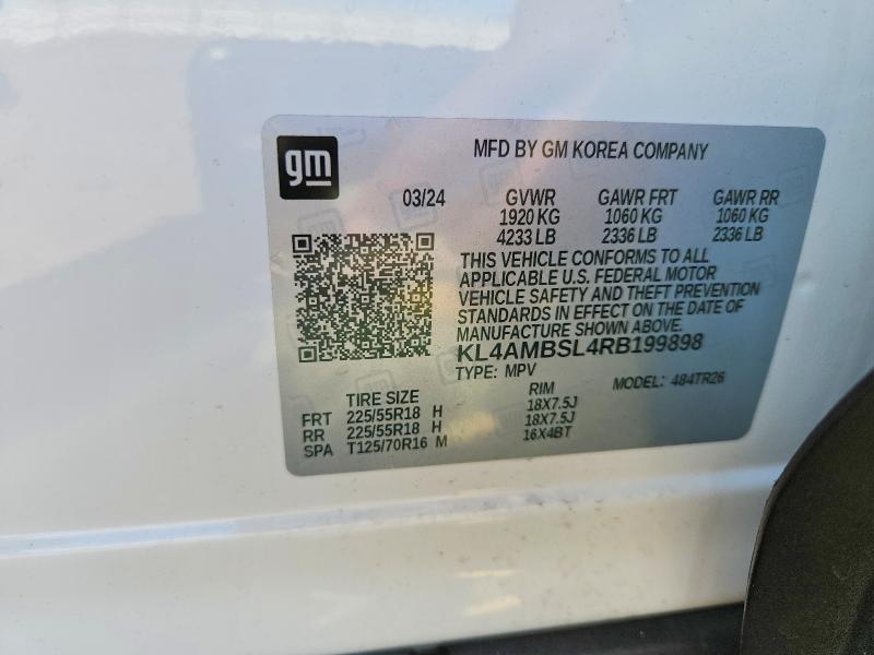50220616 :رقم المزاد ، KL4AMBSL4RB199898 vin ، 2024 Buick Encore Gx مزاد بيع