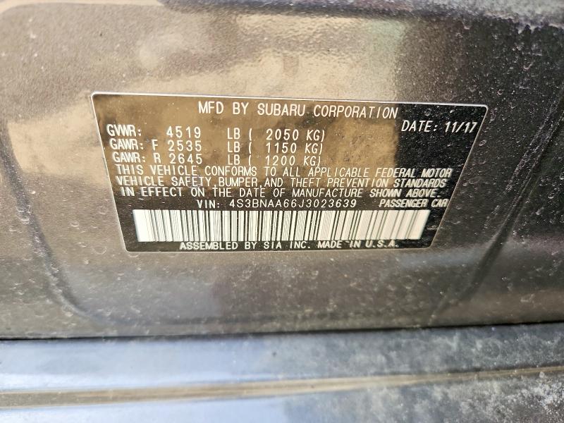 50265676 :رقم المزاد ، 4S3BNAA66J3023639 vin ، 2018 Subaru Legacy مزاد بيع