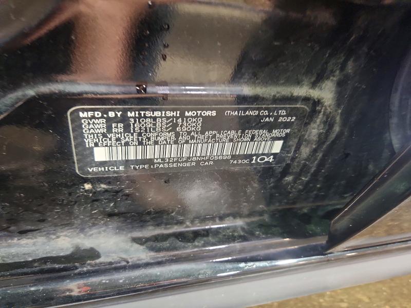 Продажа на аукционе авто 2022 Mitsubishi Mirage, vin: ML32FUFJ8NHF05698, номер лота: 50161626
