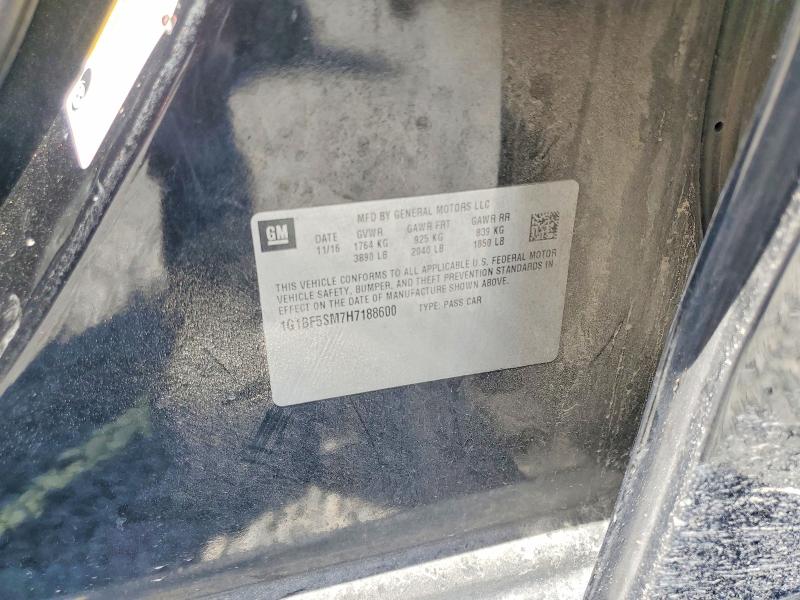 Aukcja sprzedaży 2017 Chevrolet Cruze, vin: 1G1BF5SM7H7188600, numer aukcji: 49224096