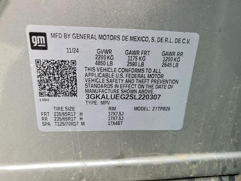 50327776 :رقم المزاد ، 3GKALUEG2SL220307 vin ، 2025 Gmc Terrain مزاد بيع