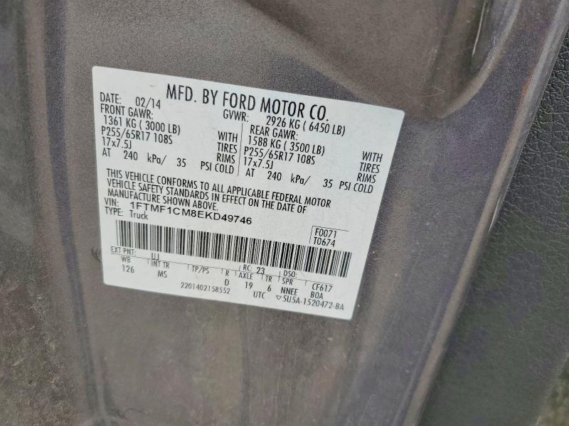 Продаж на аукціоні авто 2014 Ford F150, vin: 1FTMF1CM8EKD49746, номер лоту: 50601616