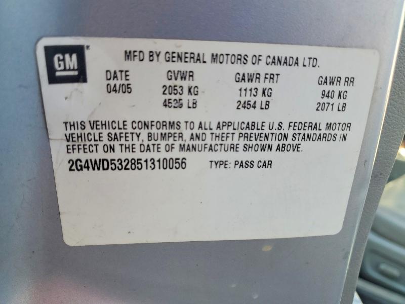 Продаж на аукціоні авто 2005 Buick Lacrosse, vin: 2G4WD532851310056, номер лоту: 48388926