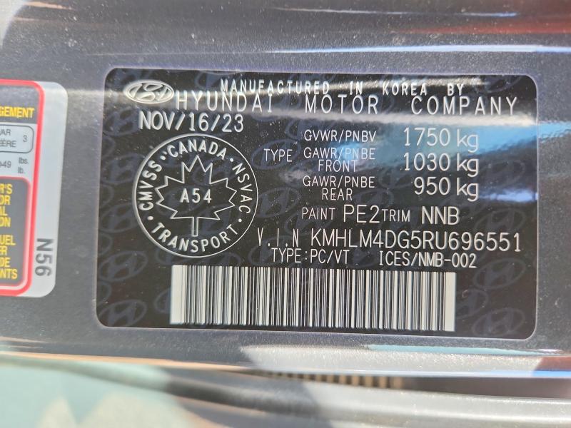 50783196 :رقم المزاد ، KMHLM4DG5RU696551 vin ، 2024 Hyundai Elantra مزاد بيع