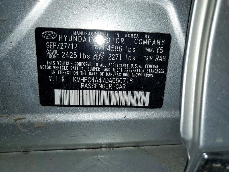 Aukcja sprzedaży 2013 Hyundai Sonata, vin: KMHEC4A47DA050718, numer aukcji: 50496446