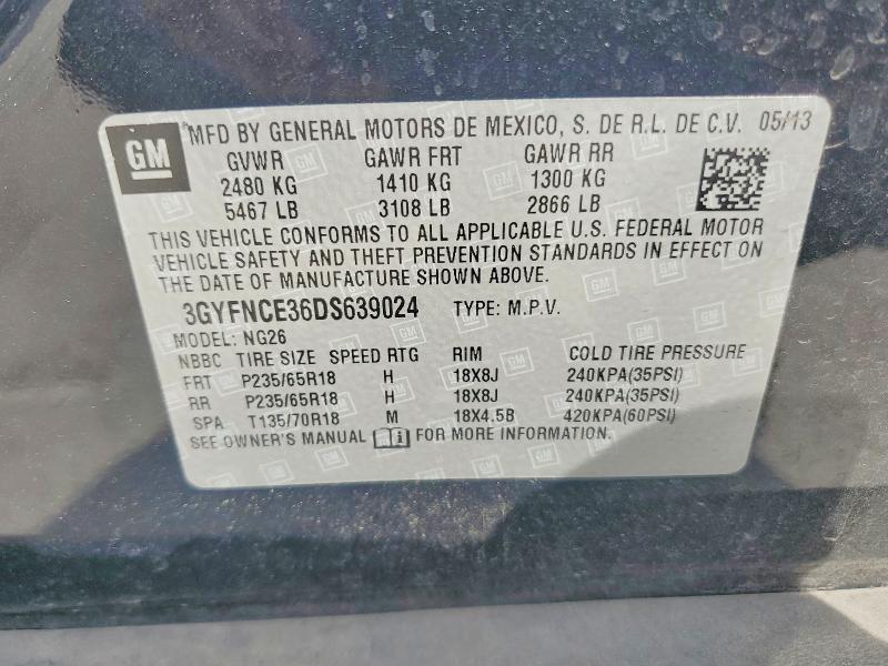 Продаж на аукціоні авто 2013 Cadillac Srx, vin: 3GYFNCE36DS639024, номер лоту: 49343466