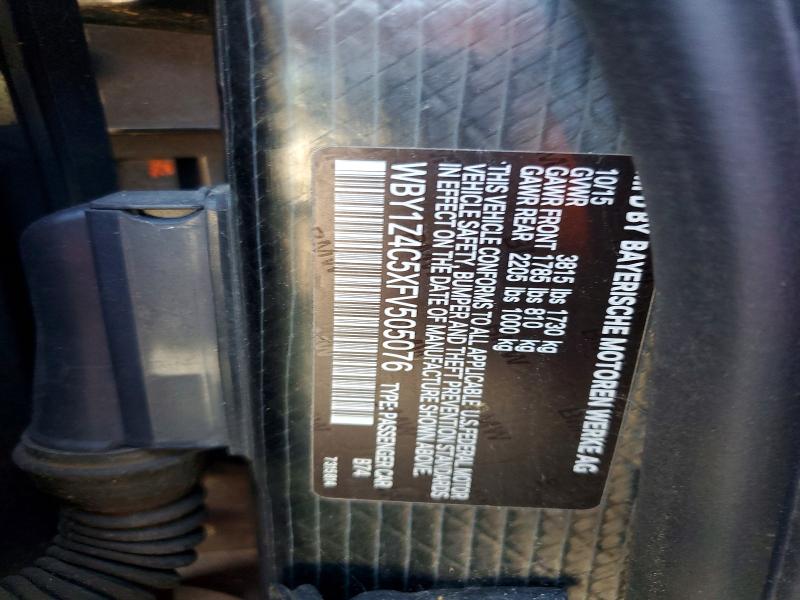 Продажа на аукционе авто 2015 Bmw I3, vin: WBY1Z4C5XFV505076, номер лота: 48976036