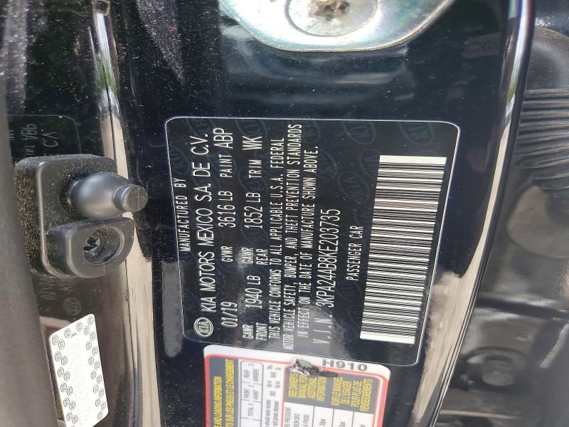 Продаж на аукціоні авто 2019 Kia Rio, vin: 3KPA24AB8KE203735, номер лоту: 51805296