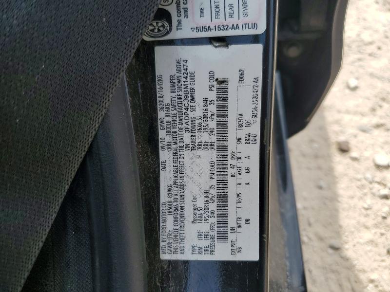 50473156 :رقم المزاد ، 3FADP4CJ9BM142474 vin ، 2011 Ford Fiesta مزاد بيع