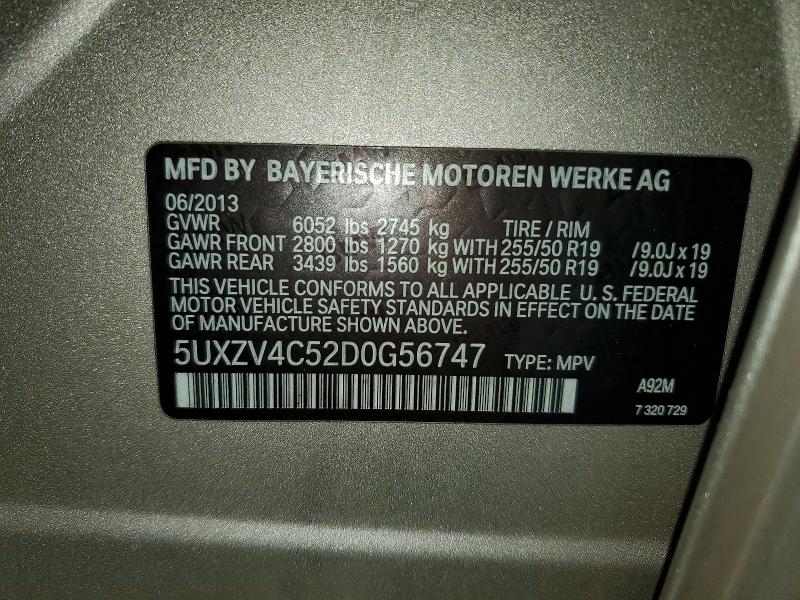 Продажа на аукционе авто 2013 Bmw X5, vin: 5UXZV4C52D0G56747, номер лота: 51626326