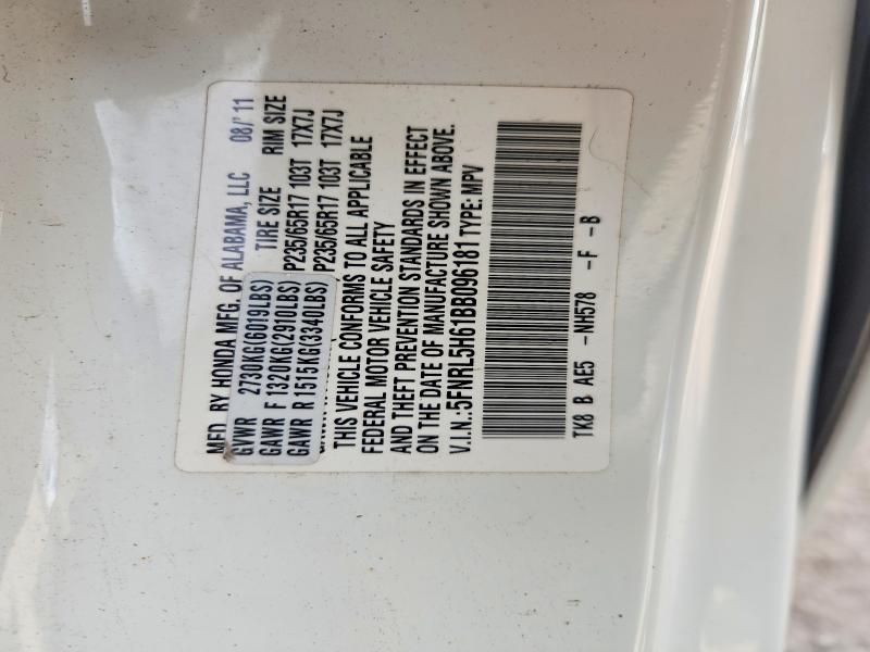 Продажа на аукционе авто 2011 Honda Odyssey, vin: 5FNRL5H61BB096181, номер лота: 48867296