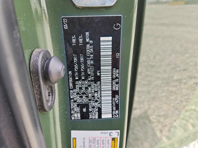2022 Toyota 4runner მანქანა იყიდება აუქციონზე, vin: JTETU5JR8N6058398, აუქციონის ნომერი: 49668226