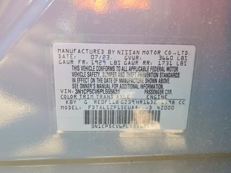 50743136 :رقم المزاد ، 3N1CP5CV6PL555631 vin ، 2023 Nissan Kicks مزاد بيع