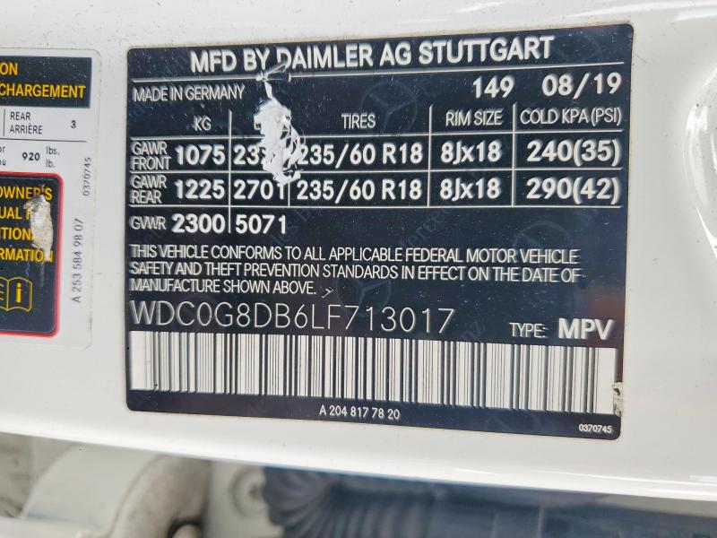 Aukcja sprzedaży 2020 Mercedes-benz Glc, vin: WDC0G8DB6LF713017, numer aukcji: 51686726