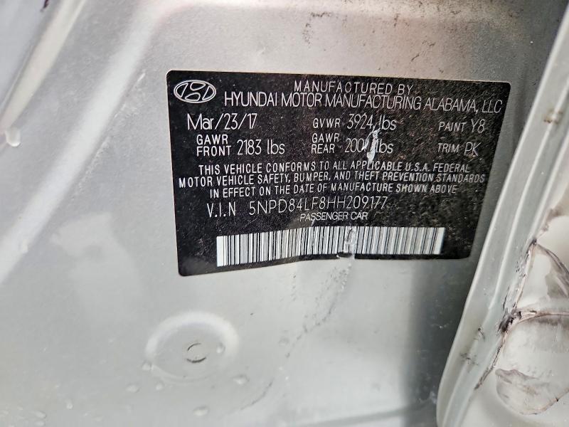 Продаж на аукціоні авто 2017 Hyundai Elantra, vin: 5NPD84LF8HH209177, номер лоту: 51906676