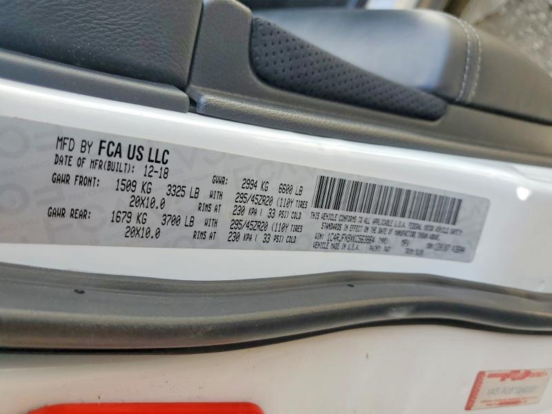Aukcja sprzedaży 2019 Jeep Grand Cherokee, vin: 1C4RJFN9XKC563864, numer aukcji: 50672846