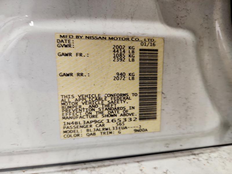 Продажа на аукционе авто 2016 Nissan Altima, vin: 1N4BL3AP9GC165332, номер лота: 50261696